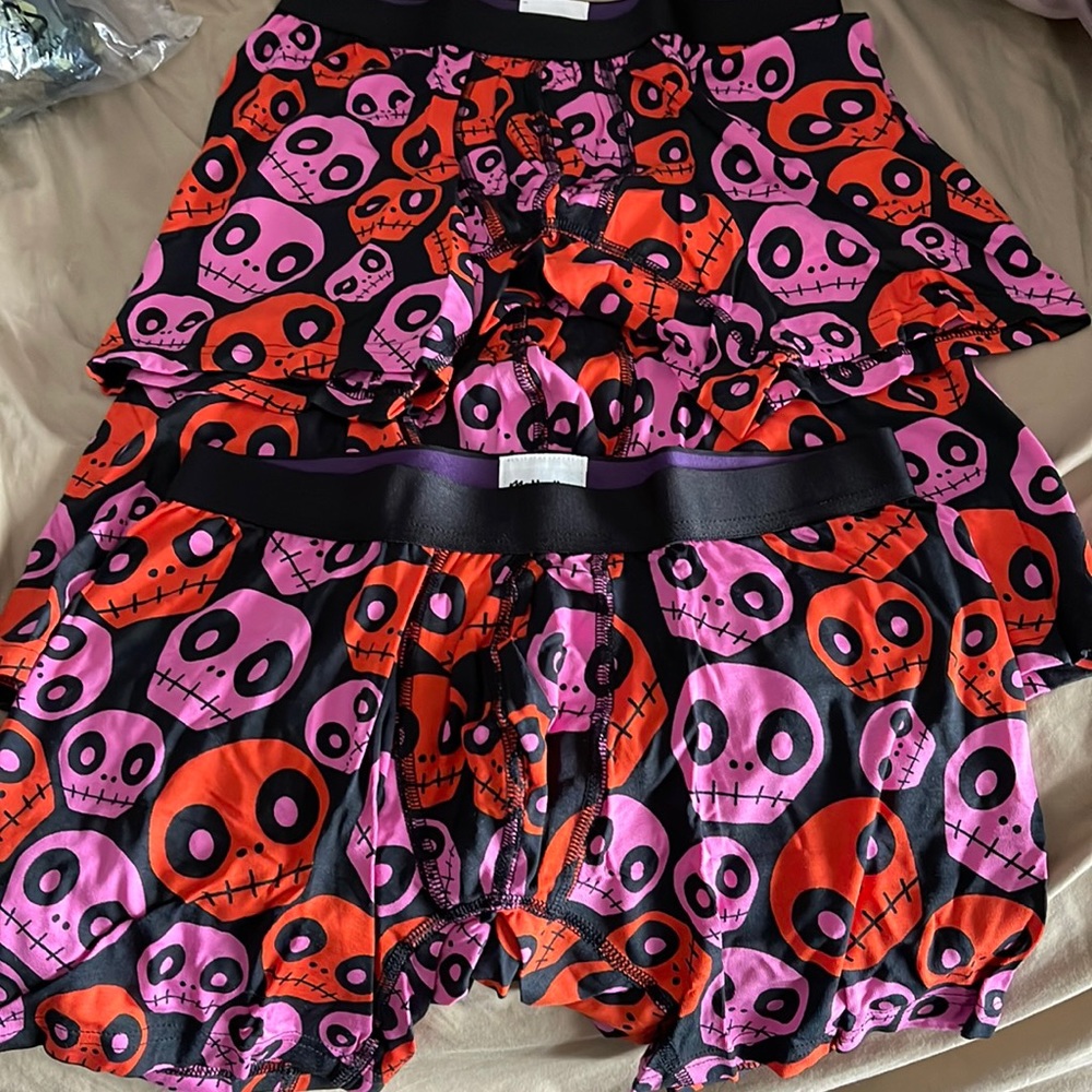 2 New MeUndies Sugar Skull Men's Boxer Briefs Small Micromodal Spandex